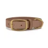 THE DOG IDEA Leder Halsband Beige XL
