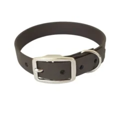 Bio-leine 40-50cm HU Biothane Halsband Dunkelbraun 24 Cm, 33 Cm