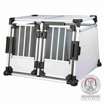 Trixie Doppel-Transportbox Aluminium 2 Trixie Doppel-Transportbox Aluminium – Bild 2